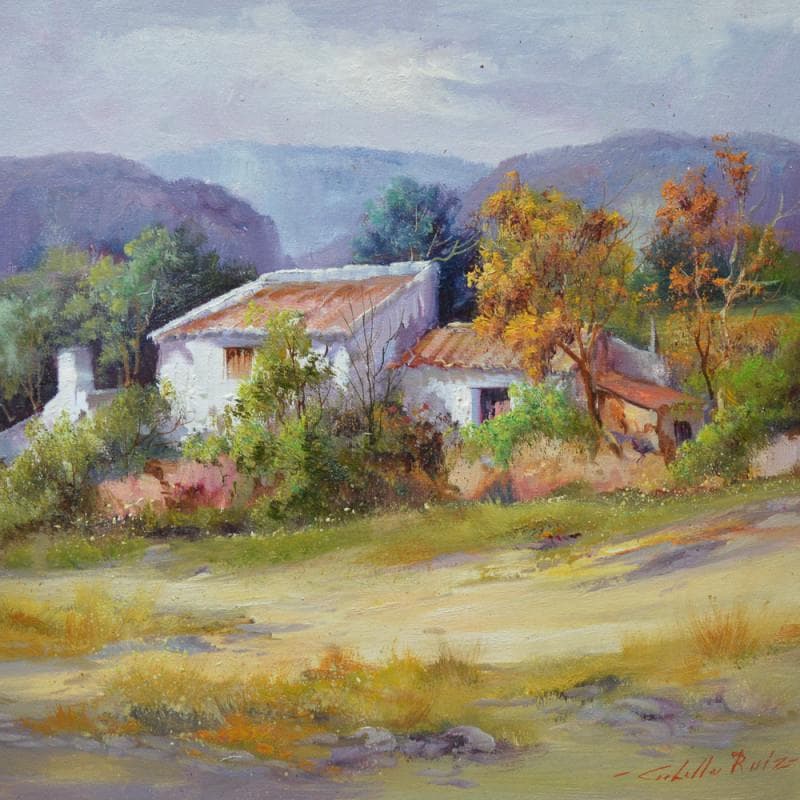 Pintura Casa de pastor por Cabello Ruiz Jose | Pintura Figurativo Paisajes Aceite