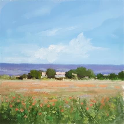 Painting Ferme des Mazans by Giroud Pascal | Painting Figurative Oil Landscapes