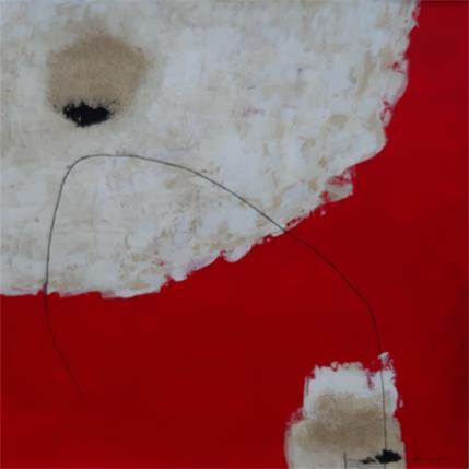 Peinture abstract red D6 par Wilms Hilde | Tableau Abstrait Carton, Collage