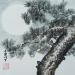 Painting Pinetree by Du Mingxuan | Painting Figurative Landscapes Nature Watercolor Ink