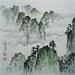 Painting Mountains by Du Mingxuan | Painting Figurative Landscapes Nature Watercolor Ink