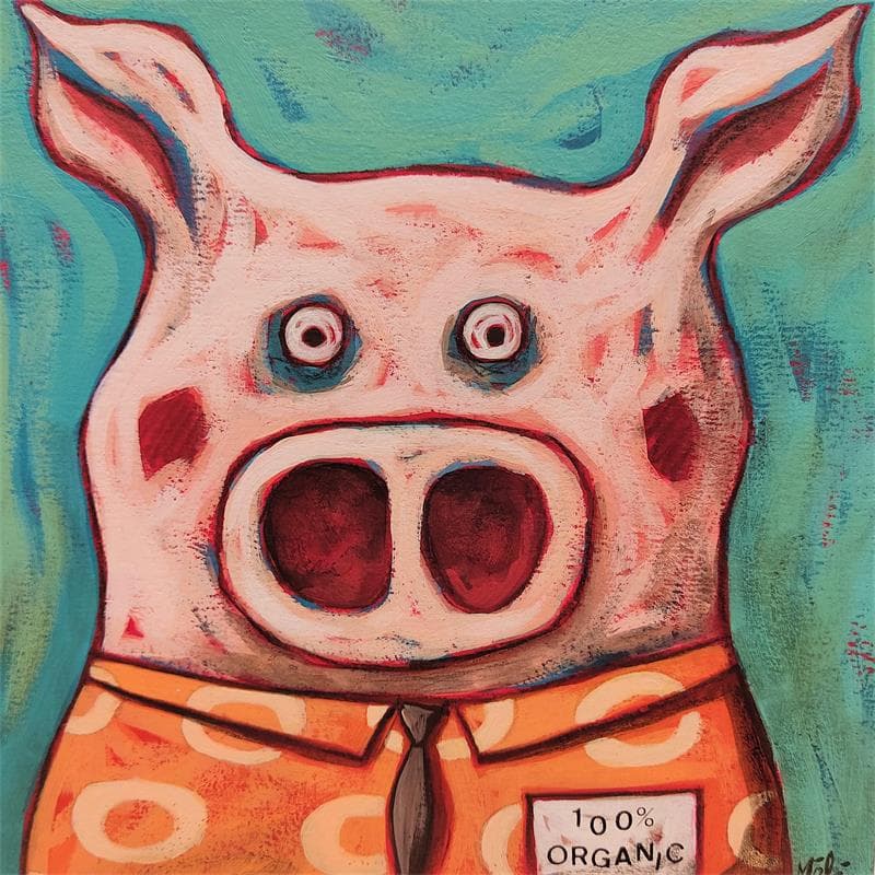 Peinture Jean Boneau par Catoni Melina | Tableau Art naïf Animaux