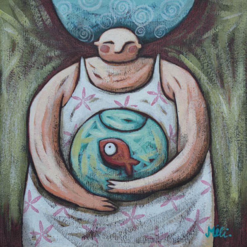 Peinture Précieux par Catoni Melina | Tableau Art naïf Scènes de vie