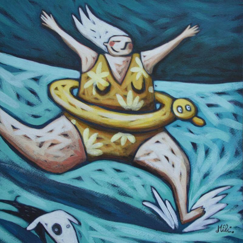 Peinture Splash par Catoni Melina | Tableau Art naïf Scènes de vie