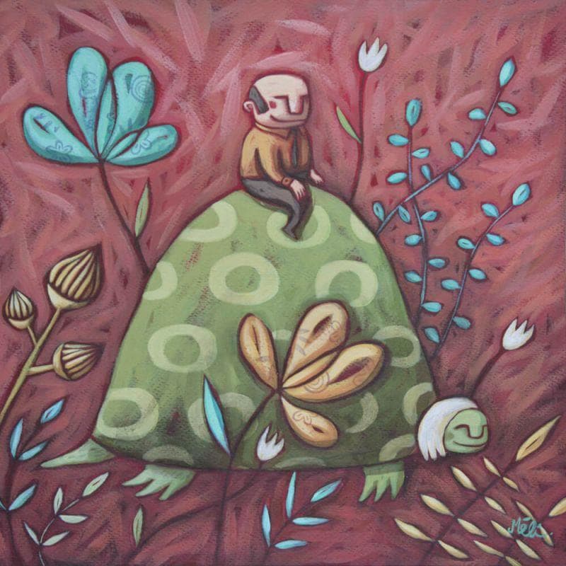 Peinture Slow life par Catoni Melina | Tableau Art naïf Animaux