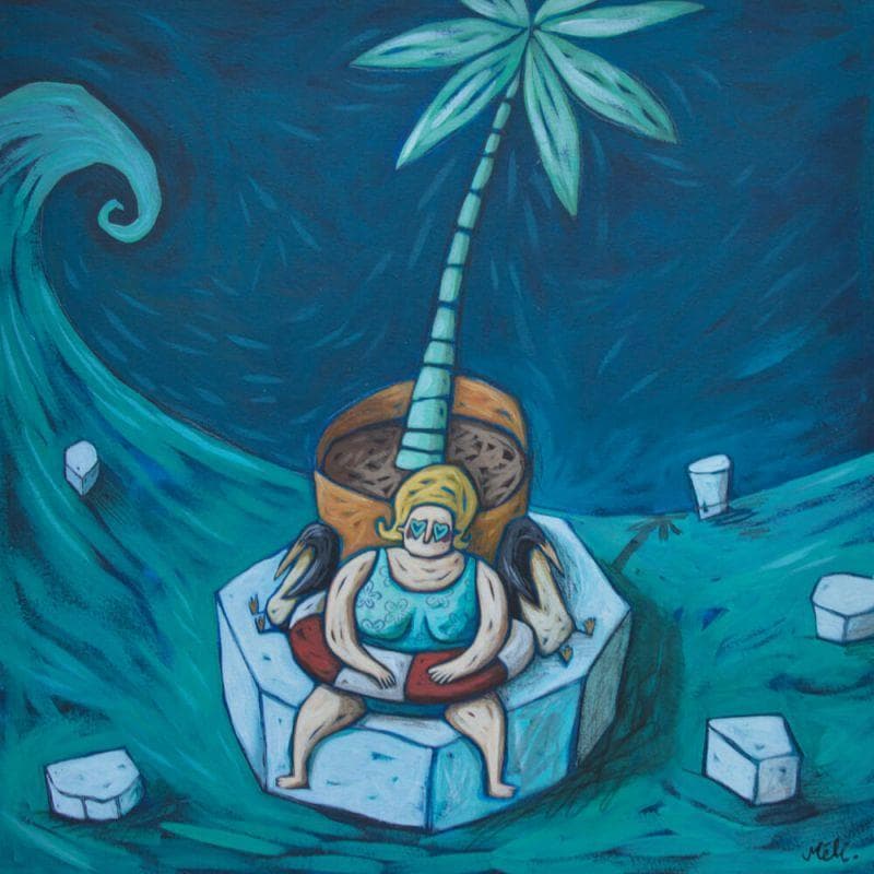 Pintura I will survive por Catoni Melina | Pintura Arte naïf Life style Animales