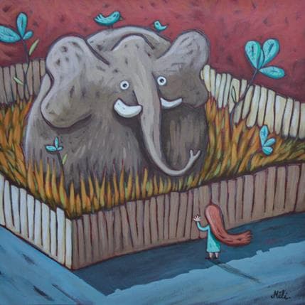 Peinture Préservation par Catoni Melina | Tableau Art naïf animaux