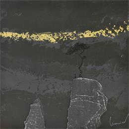 Peinture 4460 par Lemonnier  | Tableau Matiérisme Bois Paysages