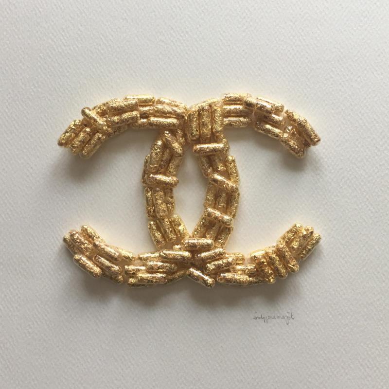 Peinture chanel 1 par Marjot Emily Jane  | Tableau Abstrait Matiérisme Minimaliste