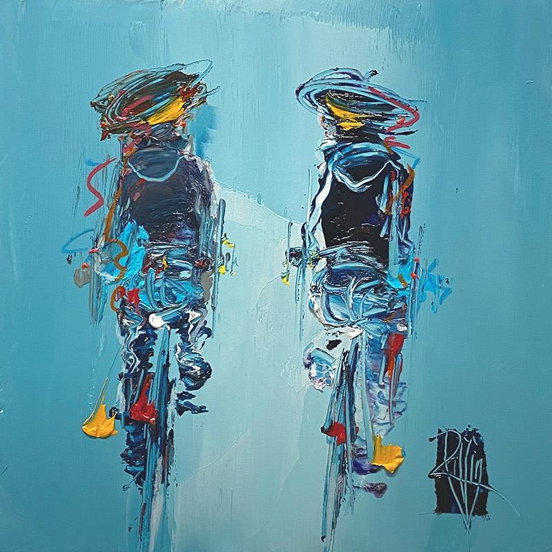 Gemälde Copines von Raffin Christian | Gemälde Figurativ Alltagsszenen Öl