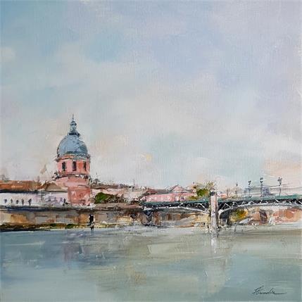 Pintura Un été à Toulouse por Poumelin Richard | Pintura Figurativo Aceite Paisajes, Urbano