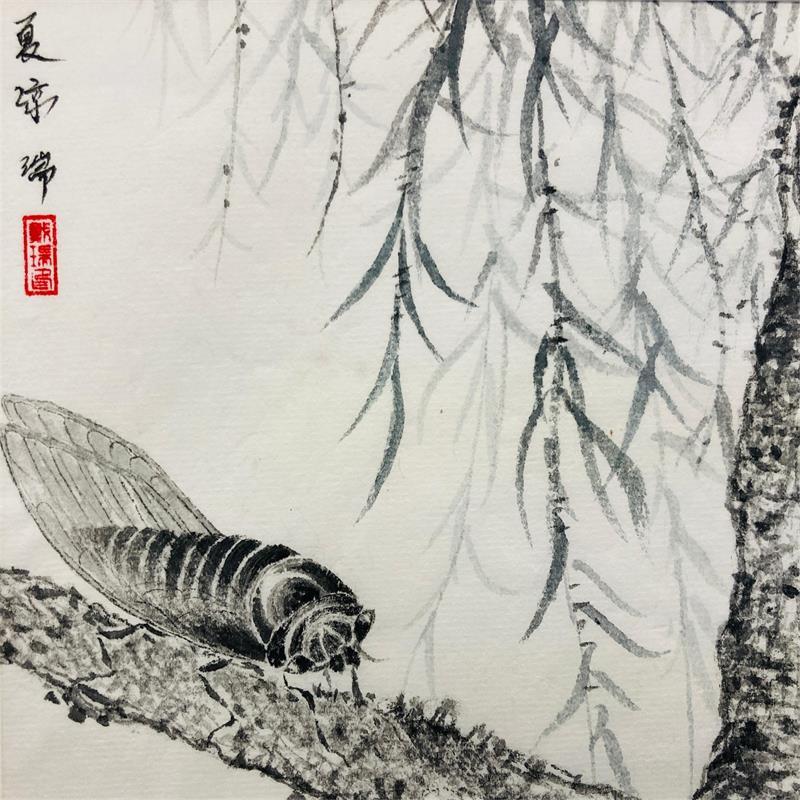 Painting Rest in the shade / Repos à l'ombre by Amblard Rui | Painting Figurative Landscapes Animals Watercolor