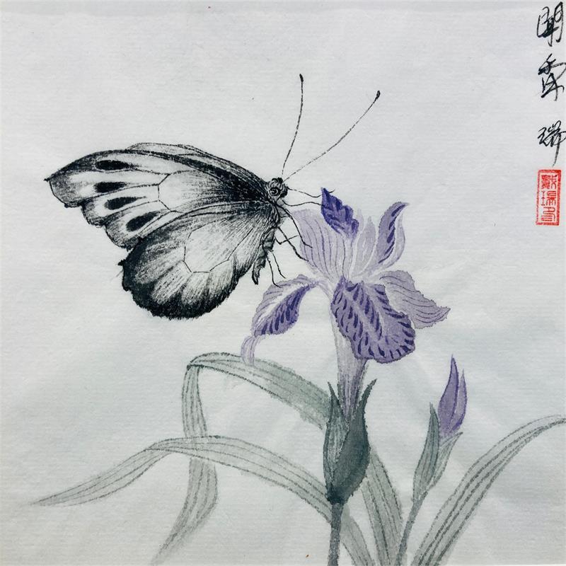 Painting Sniff / hume by Amblard Rui | Painting Figurative Landscapes Life style Animals Watercolor