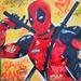 Peinture Dead Pool par Lemoine Mael | Tableau Pop-art Icones Pop Graffiti Posca