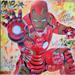 Painting Iron Man by Lemoine Mael | Painting Pop-art Pop icons Graffiti Posca