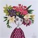 Painting Myrtille by Blais Delphine | Painting Naive art Portrait Acrylic