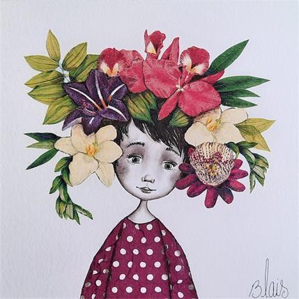 Peinture Myrtille par Blais Delphine | Tableau Art naïf Acrylique Portraits
