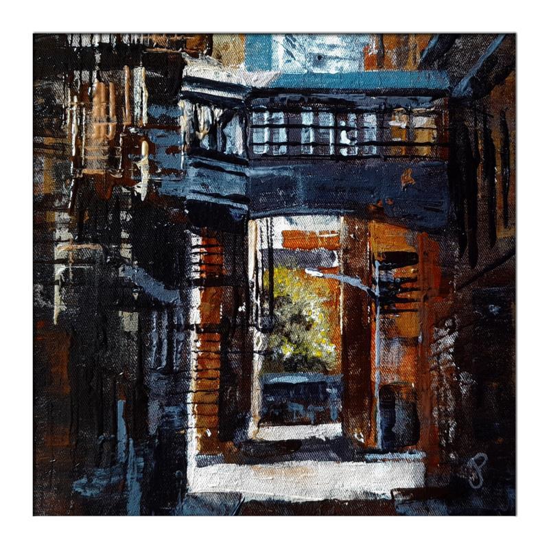 Painting  NYC ruelle by Poumès Jérôme | Painting Figurative Urban Acrylic