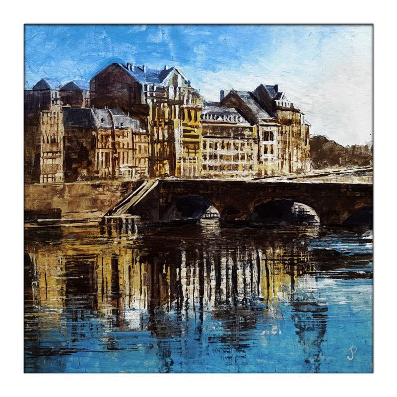 Painting Metz  by Poumès Jérôme | Painting Figurative Urban Acrylic