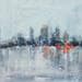 Peinture Foggy skyline 2 par Solveiga | Tableau Figuratif Urbain Acrylique