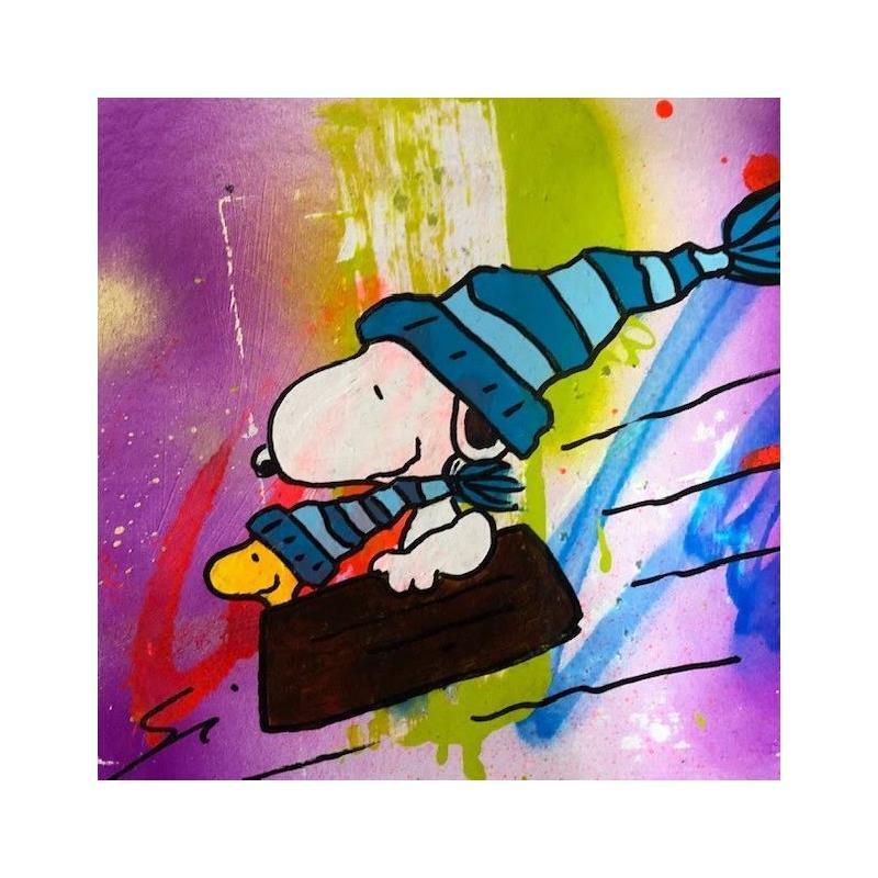 Peinture FUN SNOOPY par Mestres Sergi | Tableau Pop-art Icones Pop Graffiti