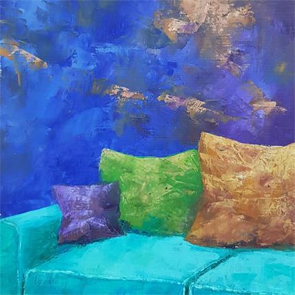 Peinture En attendant par Bessé Laurelle | Tableau Figuratif Huile Scènes de vie