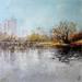 Painting Central Park 2 by Poumès Jérôme | Painting Figurative Urban Acrylic
