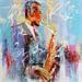 Pintura Jazz Artist por Silveira Saulo | Pintura Figurativo Acrílico