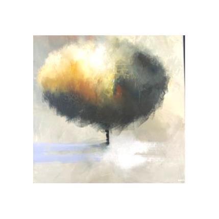 Peinture Poetry-tree par Lundh Jonas | Tableau Figuratif Acrylique Minimaliste, Nature, Paysages