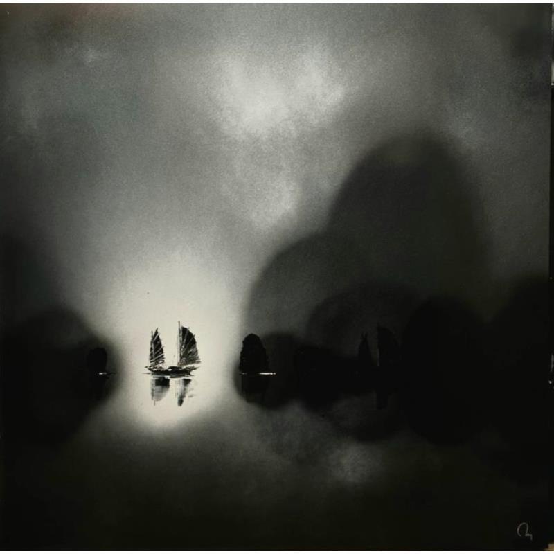 Peinture Souvenirs par Rey Julien | Tableau Figuratif Marine Carton Acrylique