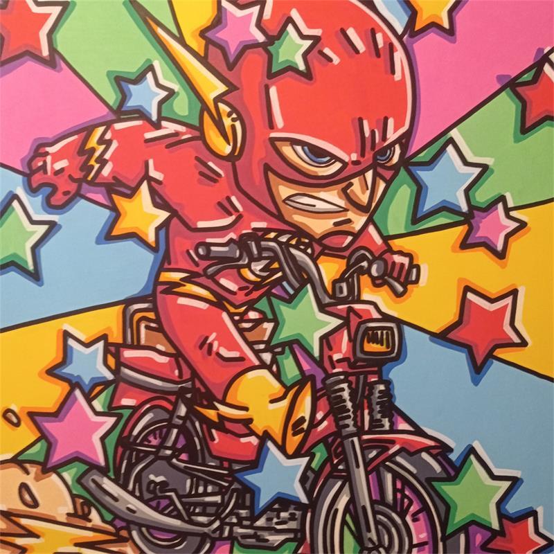 Painting Flash-mob by Fifel | Painting Pop-art Pop icons Acrylic