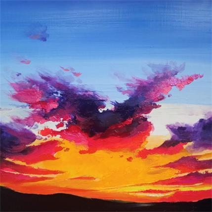 Painting Sunset 6 by Chen Xi | Painting Figurative Oil Landscapes