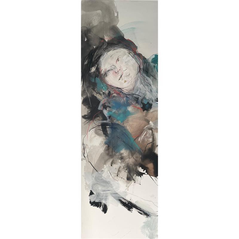 Peinture Comme Deux  par YO&CO | Tableau Figuratif Encre Minimaliste, Nu