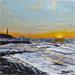 Painting COUCHER DE SOLEIL A ANGLET by Bougouin Laurent | Painting Figurative Marine Acrylic