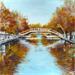 Peinture PONT SUR CANAL ST MARTIN - PARIS par Bougouin Laurent | Tableau Figuratif Urbain Acrylique