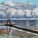 Painting PHARE SUR PILOTIS by Bougouin Laurent | Painting Figurative Marine Acrylic