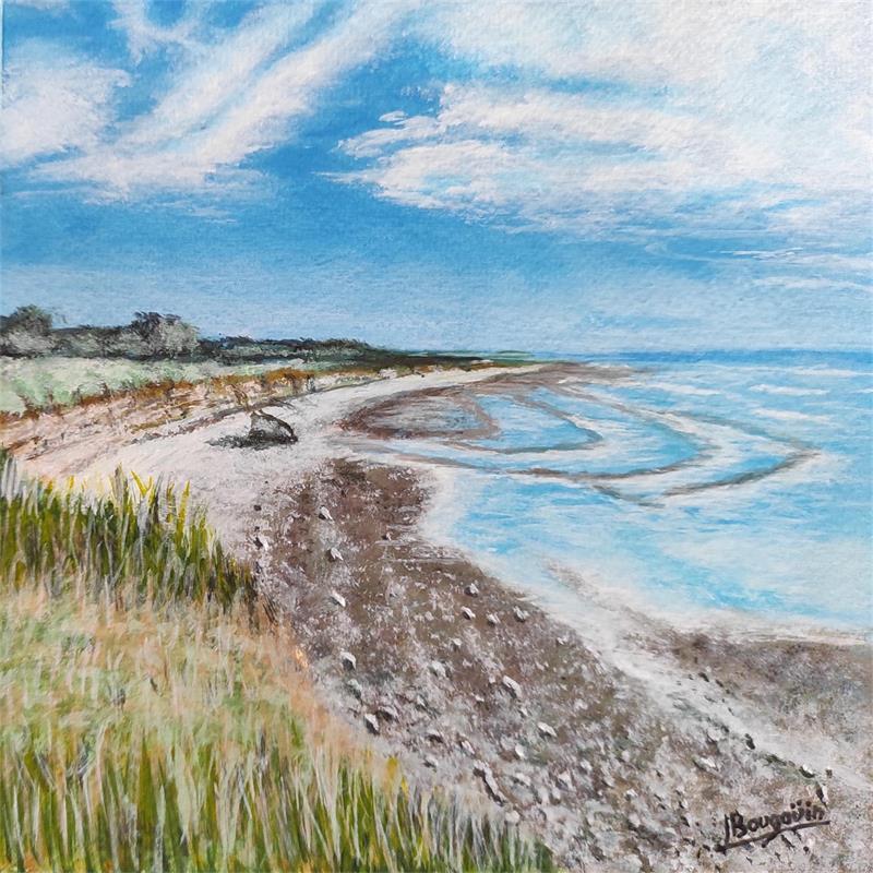 Painting ROCHER ABANDONNÉ by Bougouin Laurent | Painting Figurative Marine Acrylic