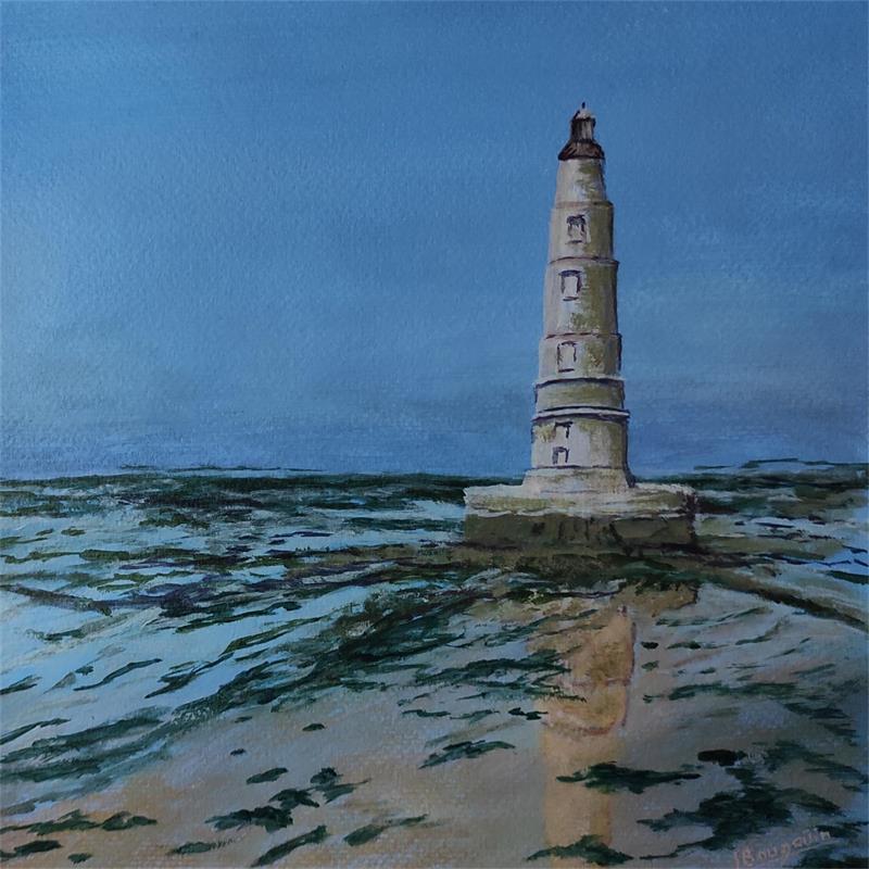 Painting REFLET SUR LE SABLE ROSE by Bougouin Laurent | Painting Figurative Marine Acrylic