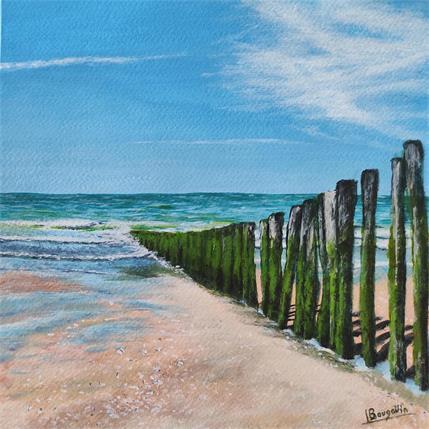 Painting DROIT VERS LA MER by Bougouin Laurent | Painting Figurative Acrylic Marine