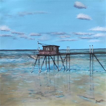 Painting CABANE DE PECHEUR PERDUE by Bougouin Laurent | Painting Figurative Acrylic Marine