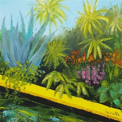 Peinture Le jardin heureux par Bessé Laurelle | Tableau Figuratif Huile Paysages