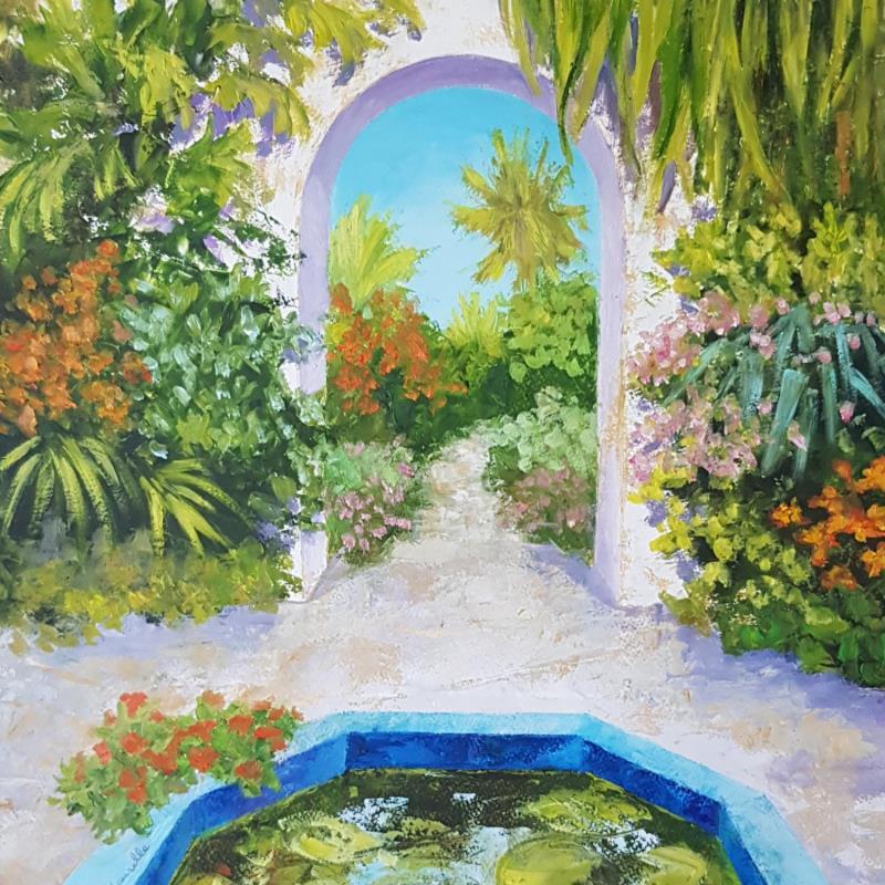 Painting Une parenthèse by Bessé Laurelle | Painting Figurative Landscapes Life style Oil