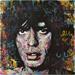 Peinture Mick Jagger par G.C.Popartist | Tableau Pop-art Icones Pop Graffiti Acrylique Collage