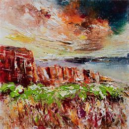 Painting Arizona landscape in the wind by Reymond Pierre | Painting Figurative Oil Landscapes