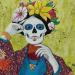 Painting FLORES FRIDA by Geiry | Painting Figurative Subject matter Portrait Wood