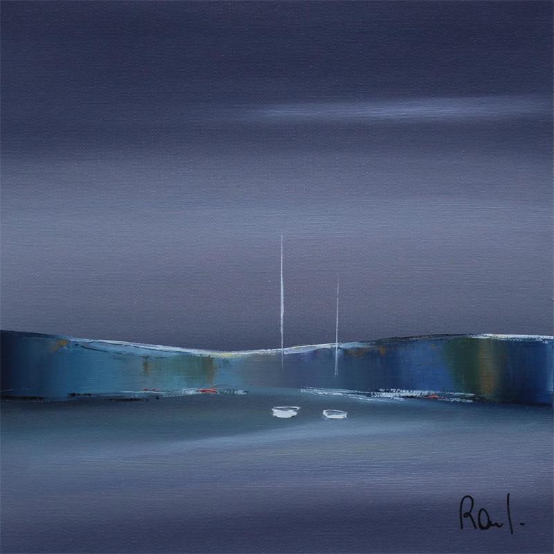 Painting Horizon marin 40 by Roussel Marie-Ange et Fanny | Painting Figurative Marine Oil