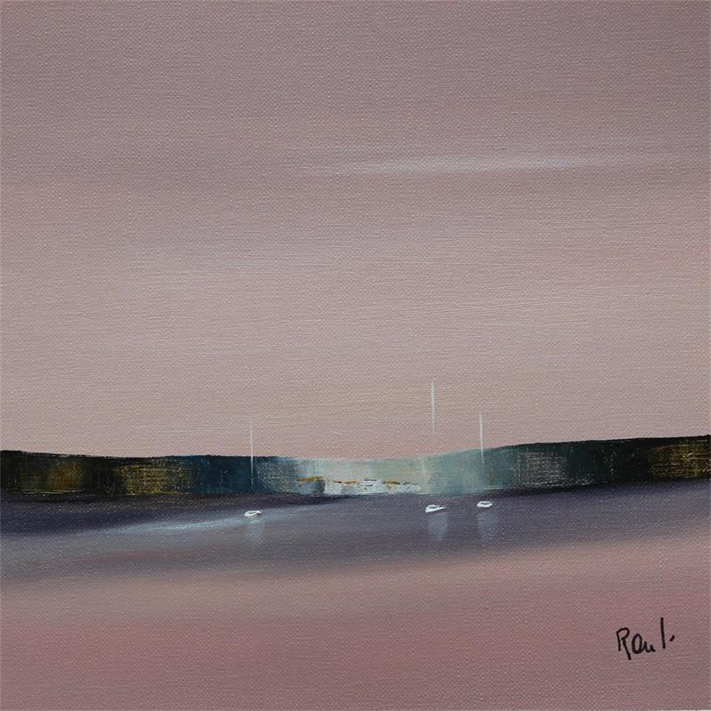 Painting Emotions paisibles 40 by Roussel Marie-Ange et Fanny | Painting Figurative Marine Oil