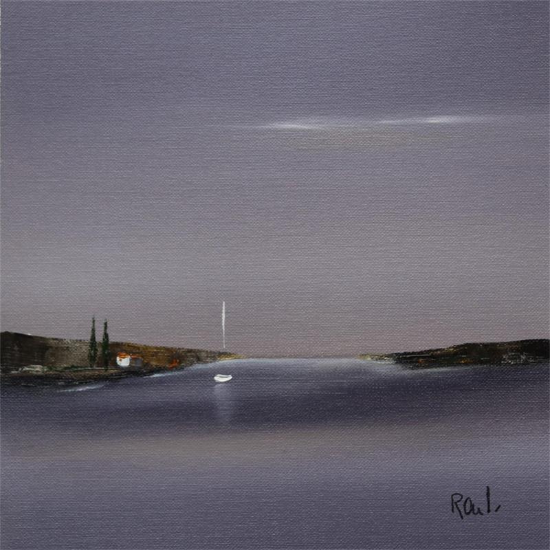 Painting Plénitude 40 by Roussel Marie-Ange et Fanny | Painting Figurative Marine Oil