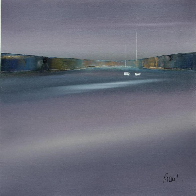 Gemälde Horizon marin 40 von Roussel Marie-Ange et Fanny | Gemälde Figurativ Marine Öl