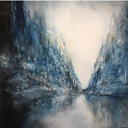 Peinture 2084 par Levesque Emmanuelle | Tableau Figuratif Huile Urbain